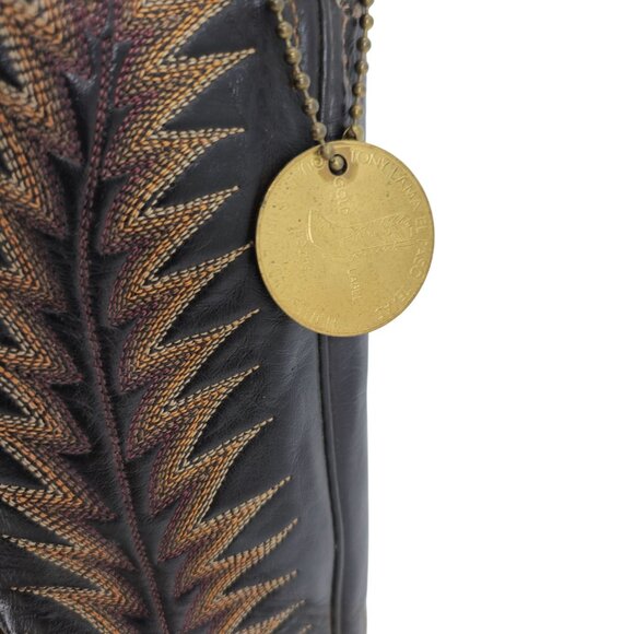 Vintage Tony Lama Exotic Leather Men's Size 9E Brown Cowboy Western Boots USA - Picture 10 of 16